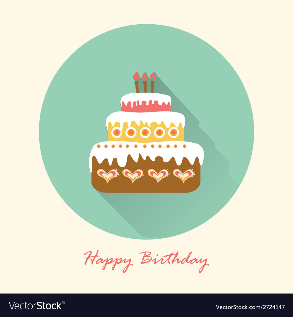 Birthday cake Royalty Free Vector Image - VectorStock