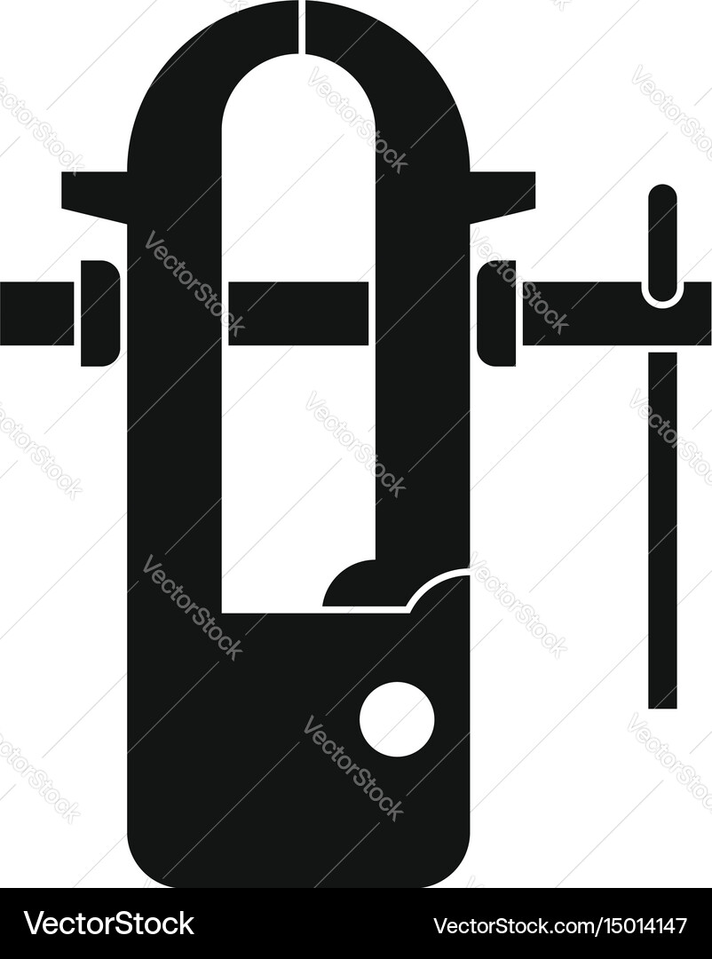 Blacksmiths vice icon simple Royalty Free Vector Image