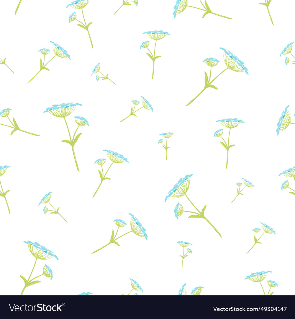 Blue tiny flowers seamless pattern