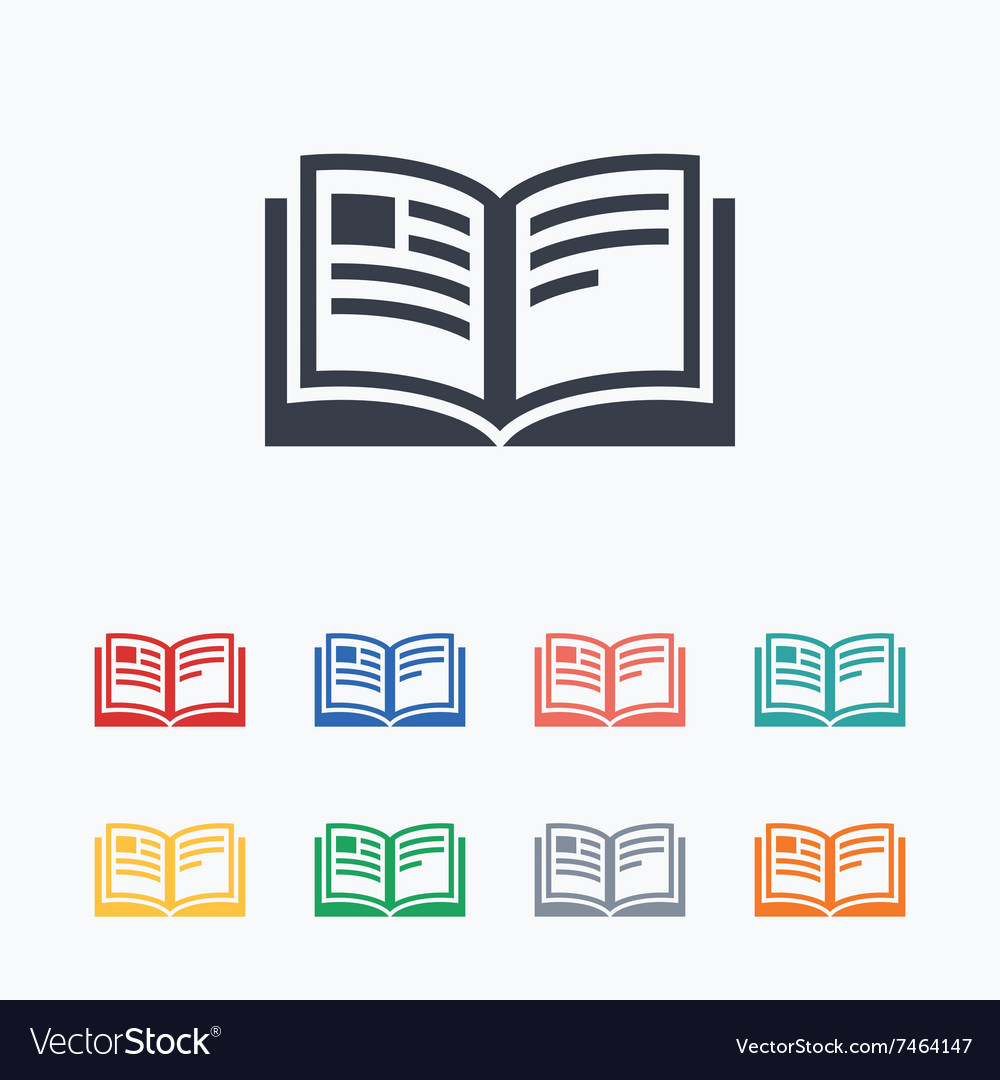 Book sign icon open symbol