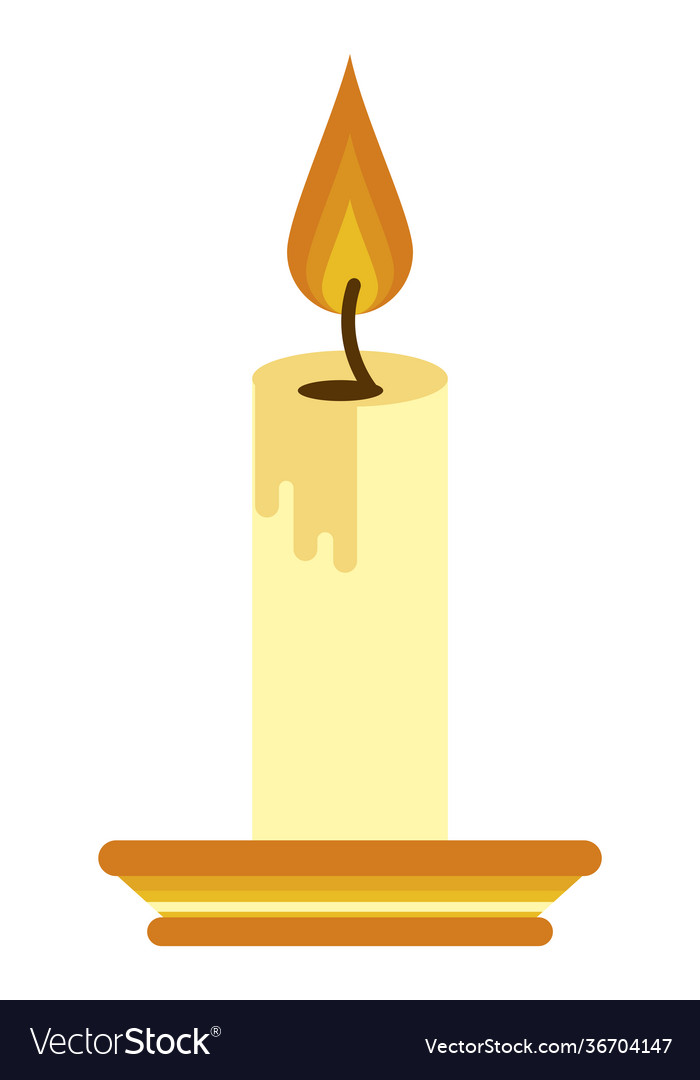 Candle fire flame Royalty Free Vector Image - VectorStock