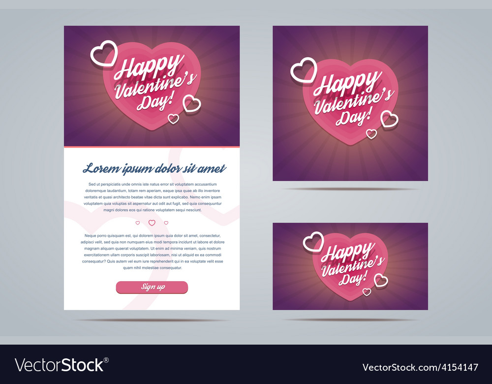 Happy valentines day email template