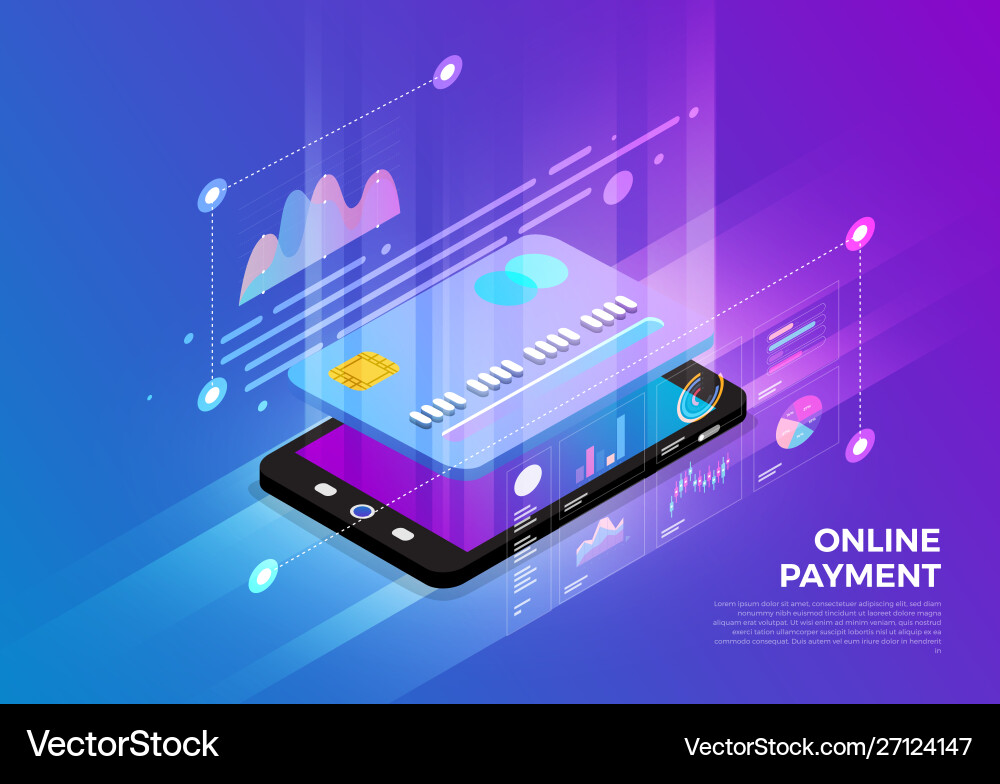Isometric digital concept Royalty Free Vector Image