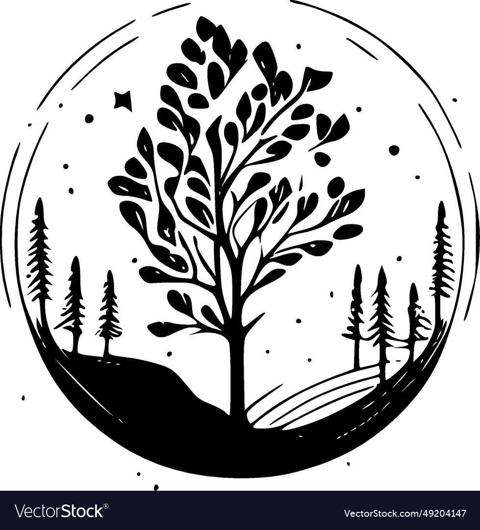 Nature - minimalist and flat logo