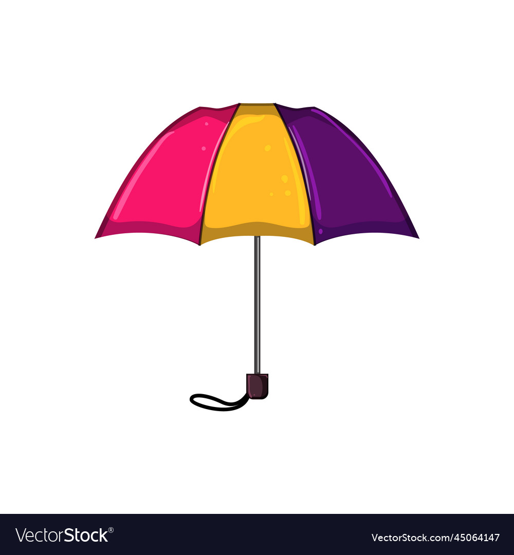 Parasol umbrella rain cartoon Royalty Free Vector Image