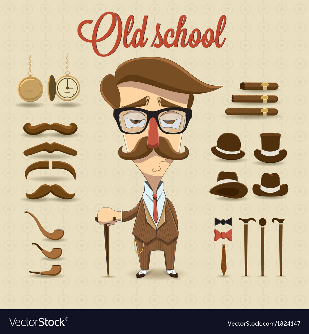 Retro gentleman character
