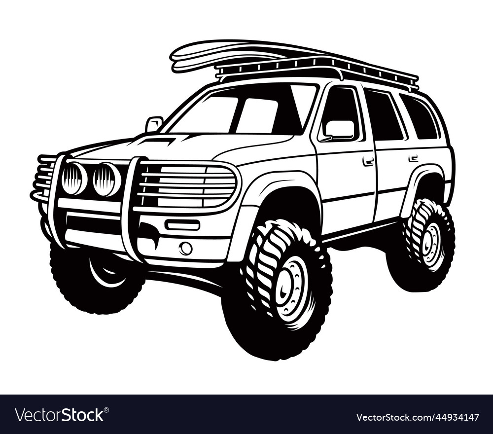 Suv car Royalty Free Vector Image - VectorStock