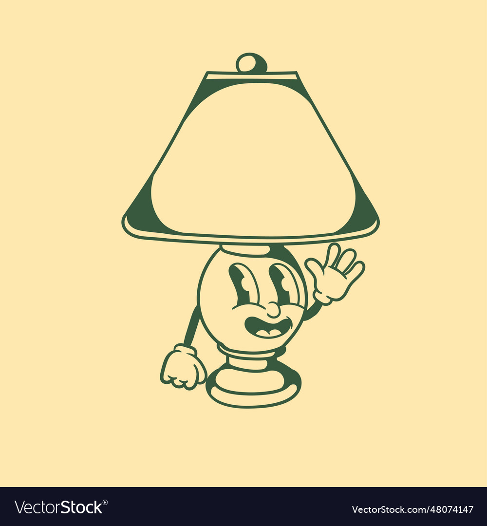 Vintage character design of table lamp