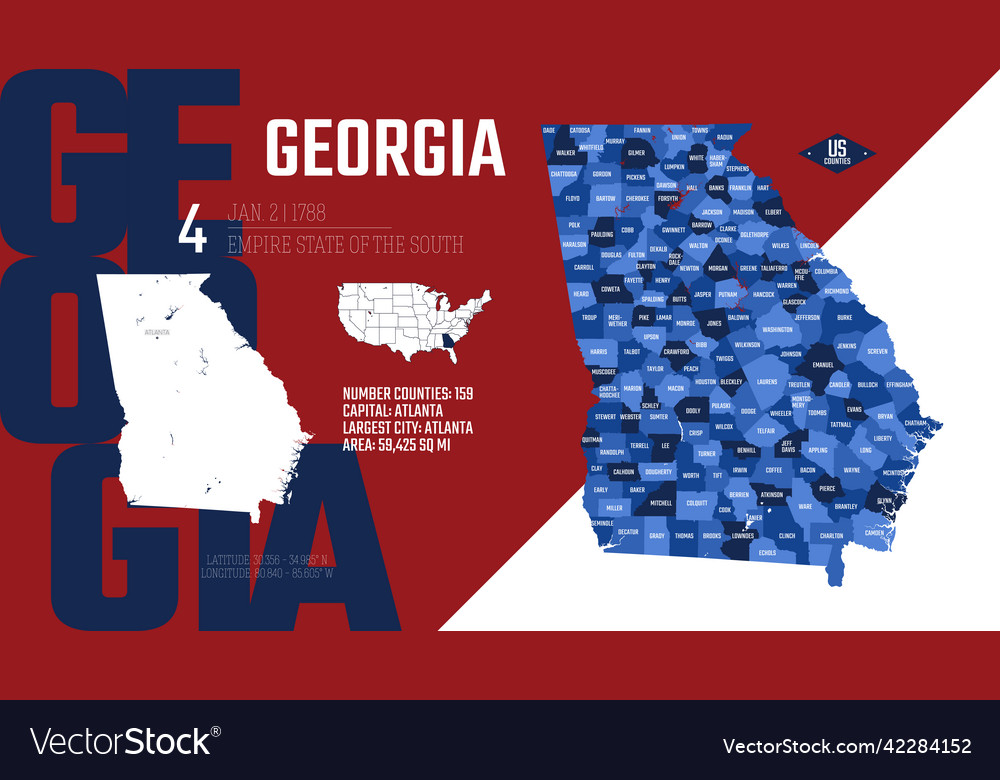 4 Of 50 States Of The United States Divided Vector Image 4-of-50-states-of-the-united-states-divided-vector-image