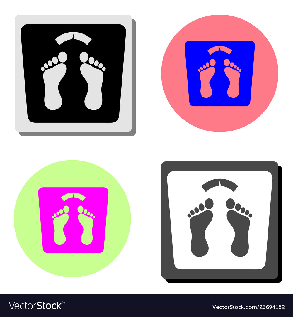 Bathroom weight scale flat icon