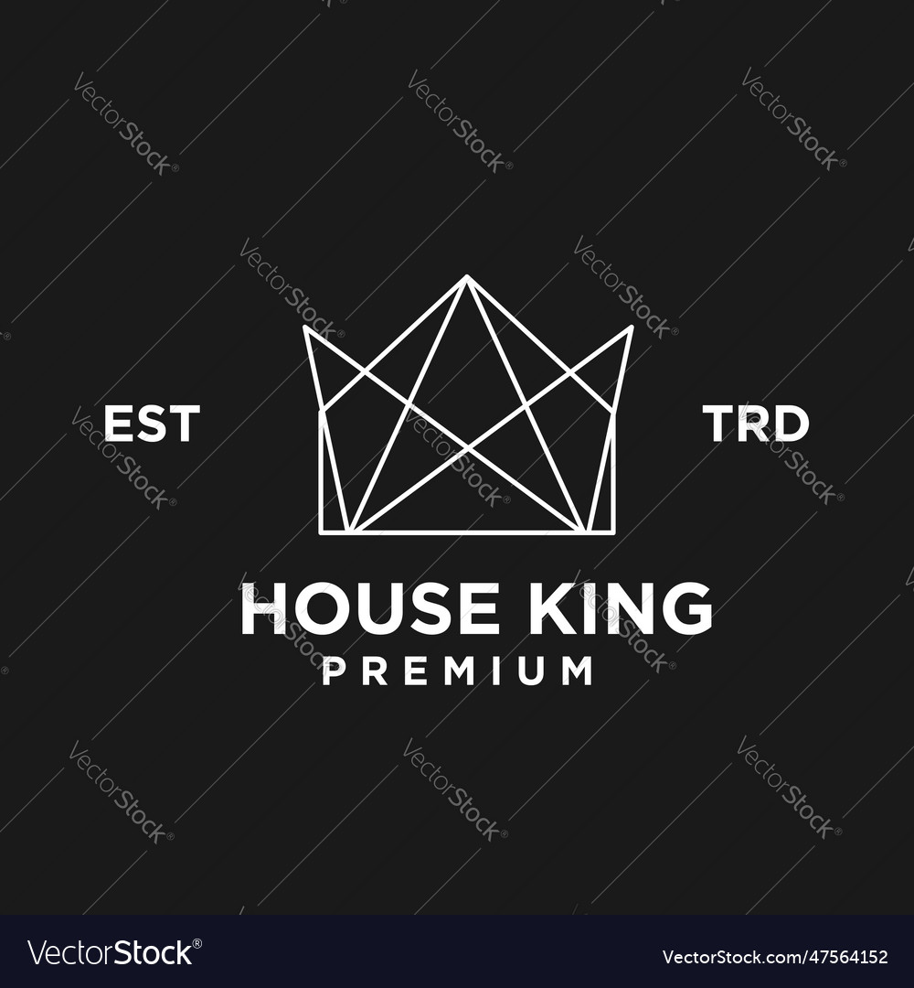 Crown home king logo icon design Royalty Free Vector Image