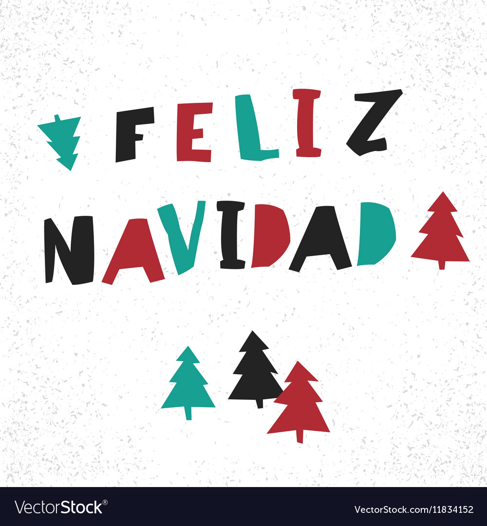Feliz navidad merry christmas card template Vector Image