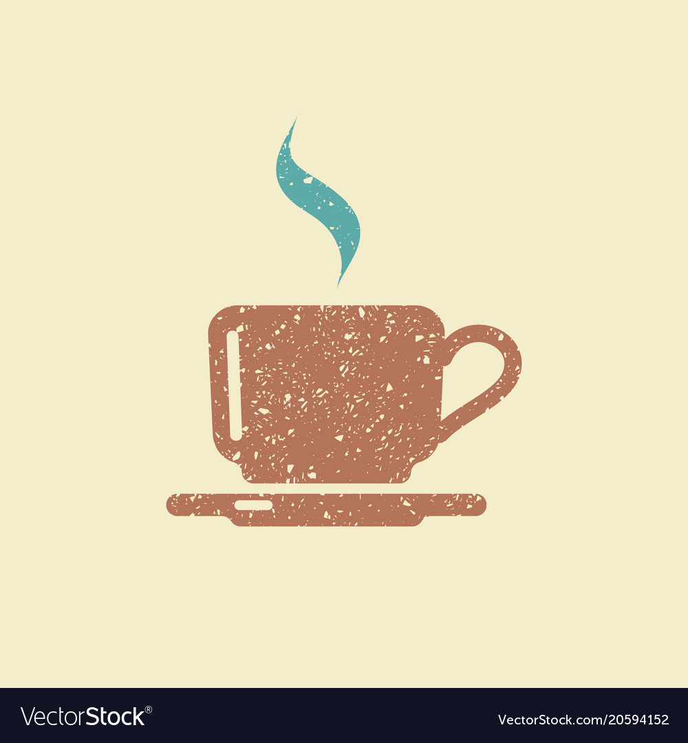 Flat icon of a coffee cup