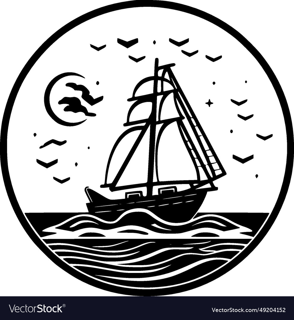 Nautical - minimalist and flat logo