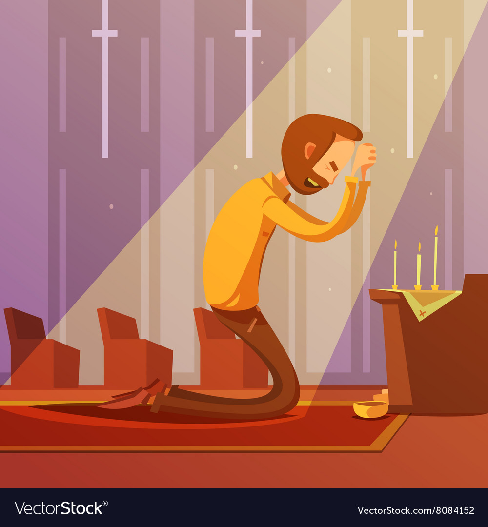 Praying man Royalty Free Vector Image - VectorStock Praying man Royalty Free Vector Image - VectorStock