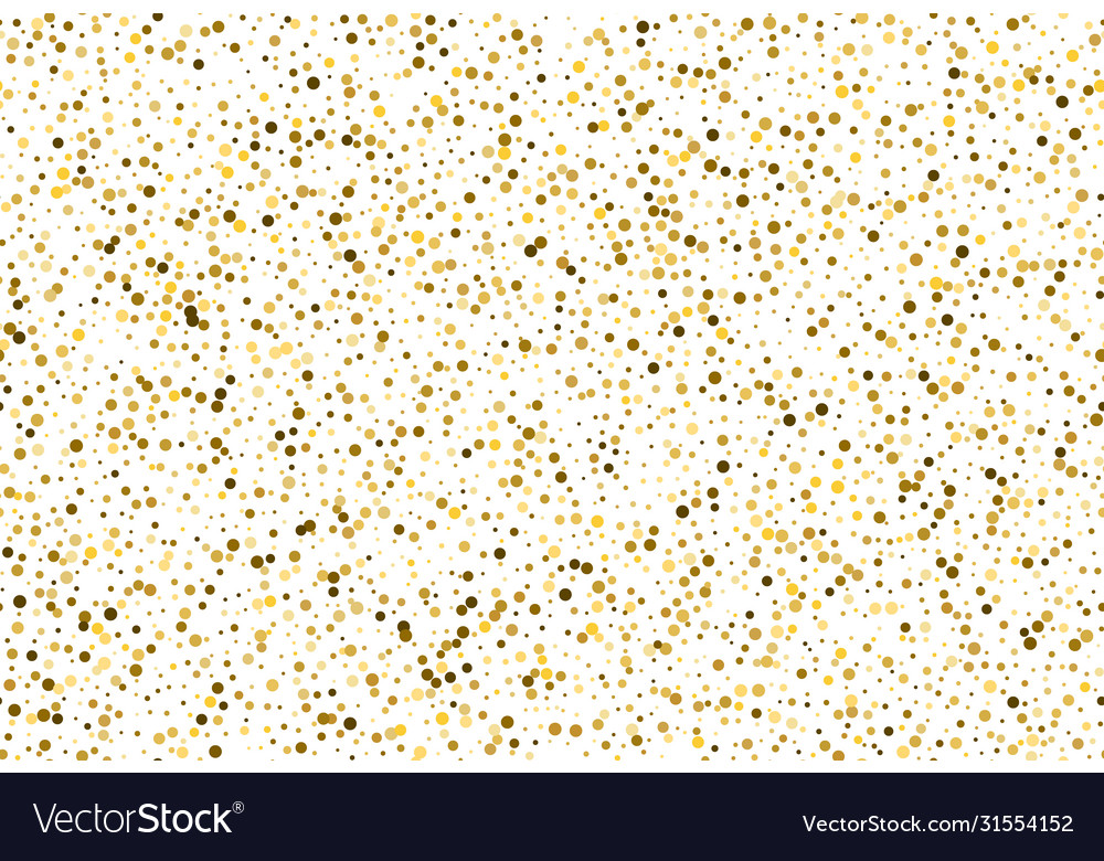 Seamless pattern with gold polka dot confetti