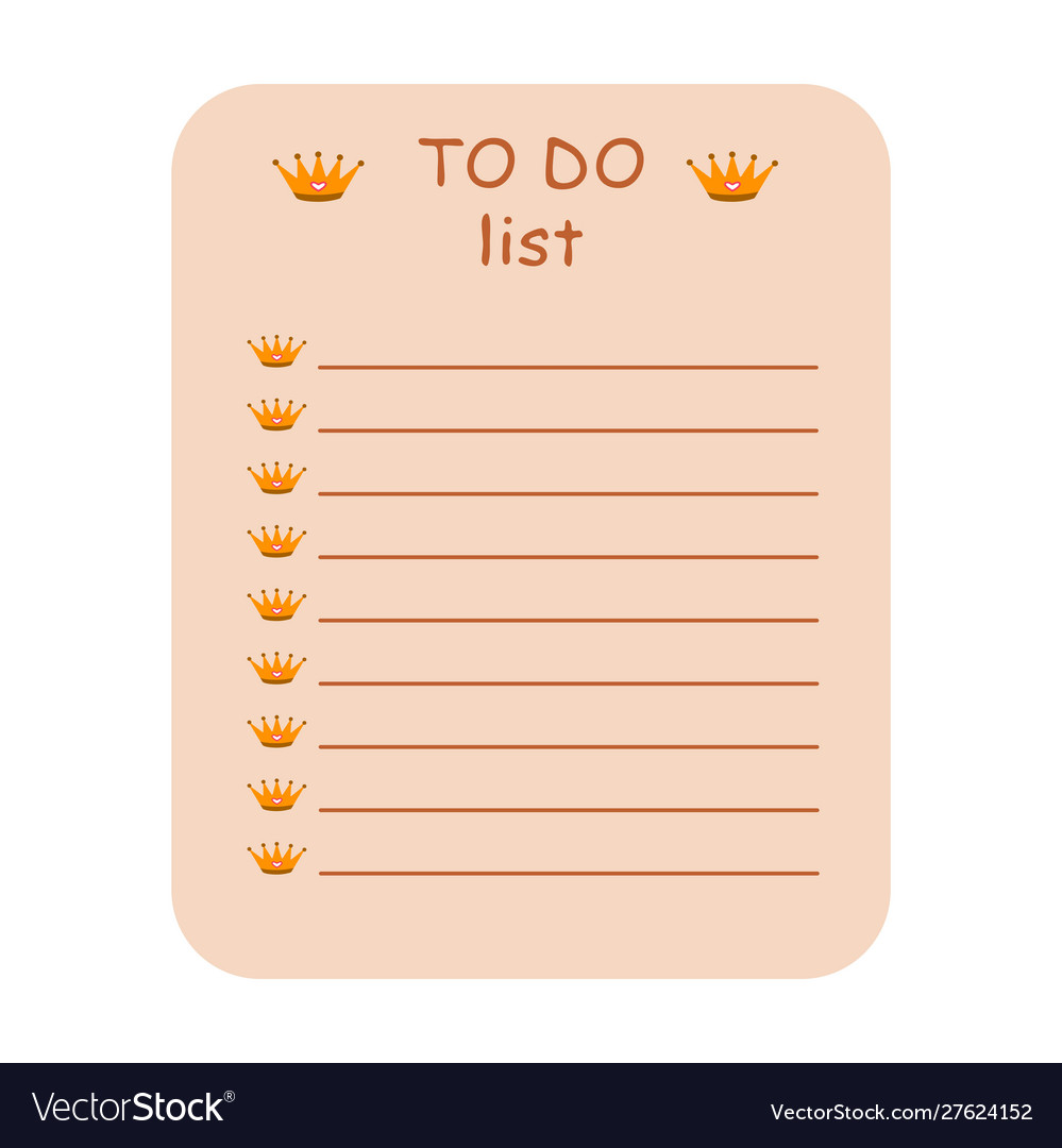 To do list Royalty Free Vector Image - VectorStock