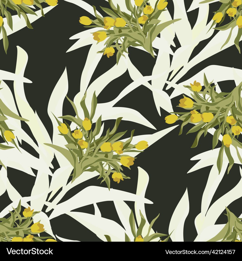 Abstract seamless pattern with flowers Royalty Free Vector
