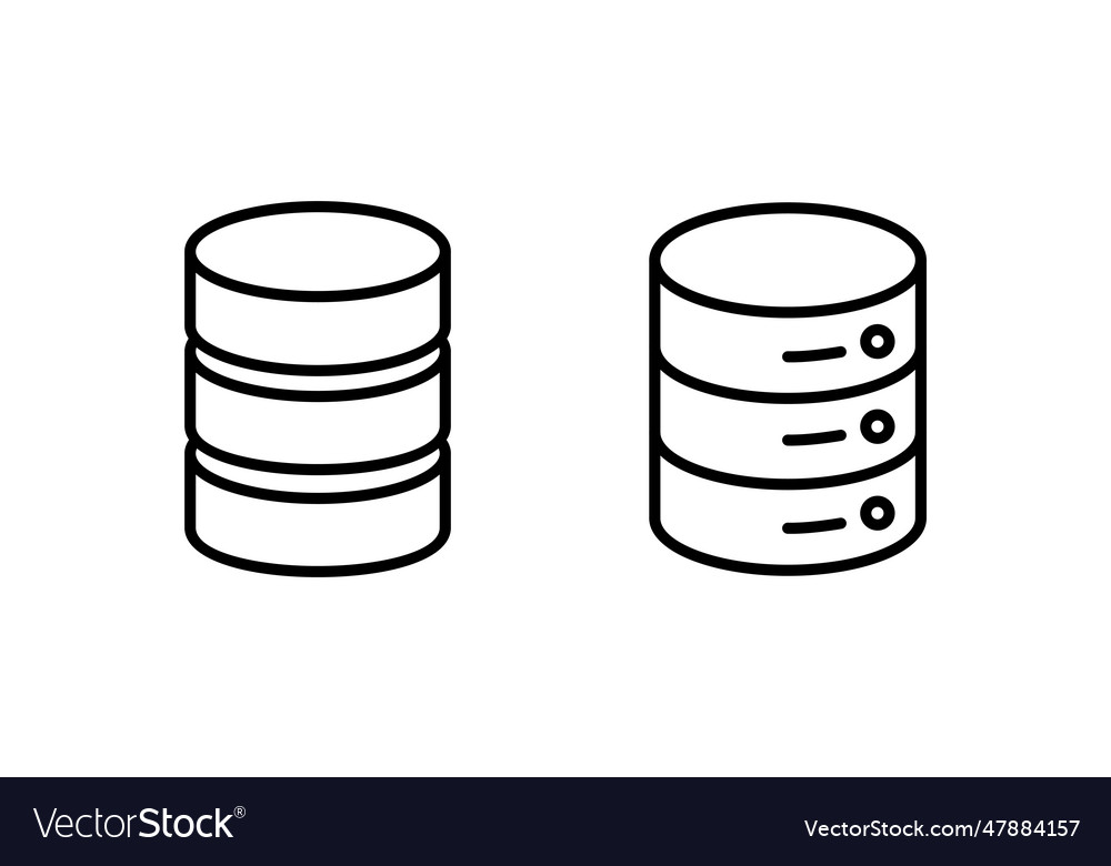 Database icon server storage Royalty Free Vector Image