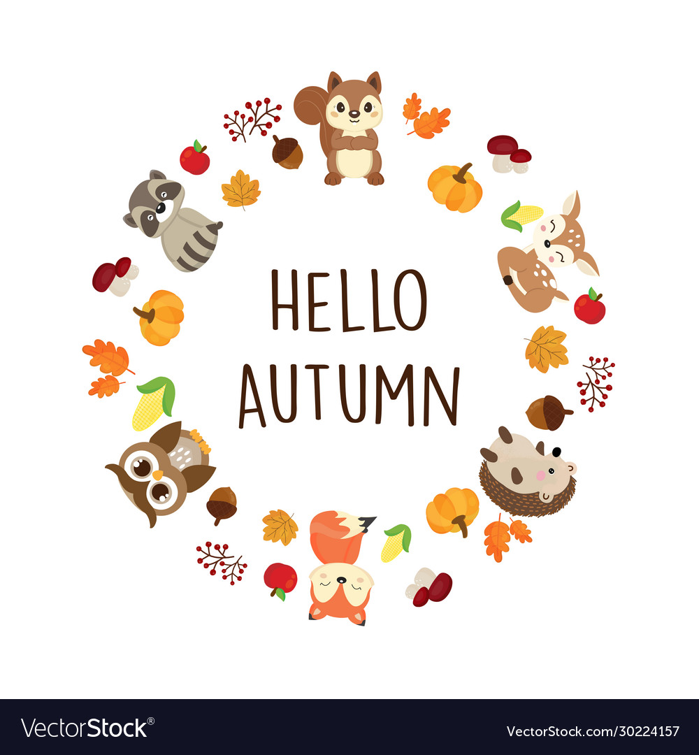 Hello autumn Royalty Free Vector Image - VectorStock