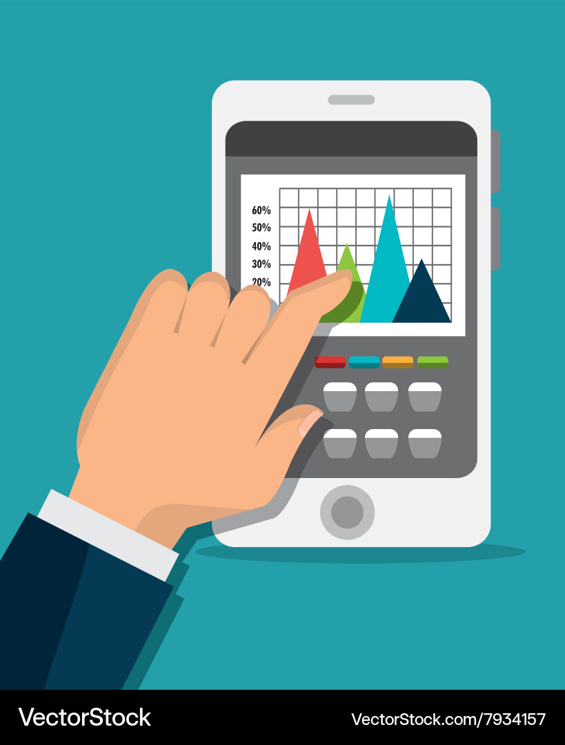 Mobile banking design Royalty Free Vector Image