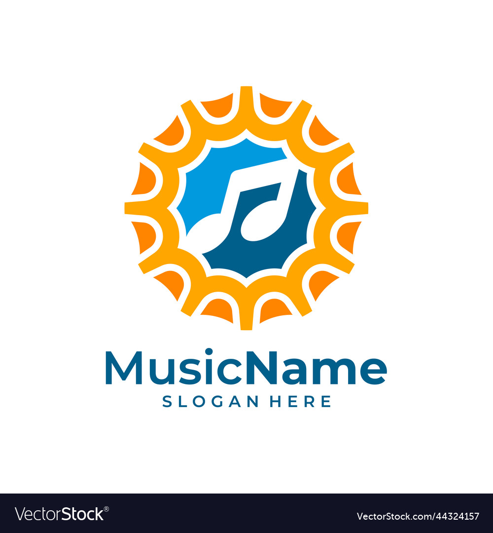 Music sun logo icon Royalty Free Vector Image - VectorStock