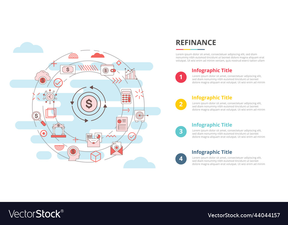 Refinance concept for infographic template banner