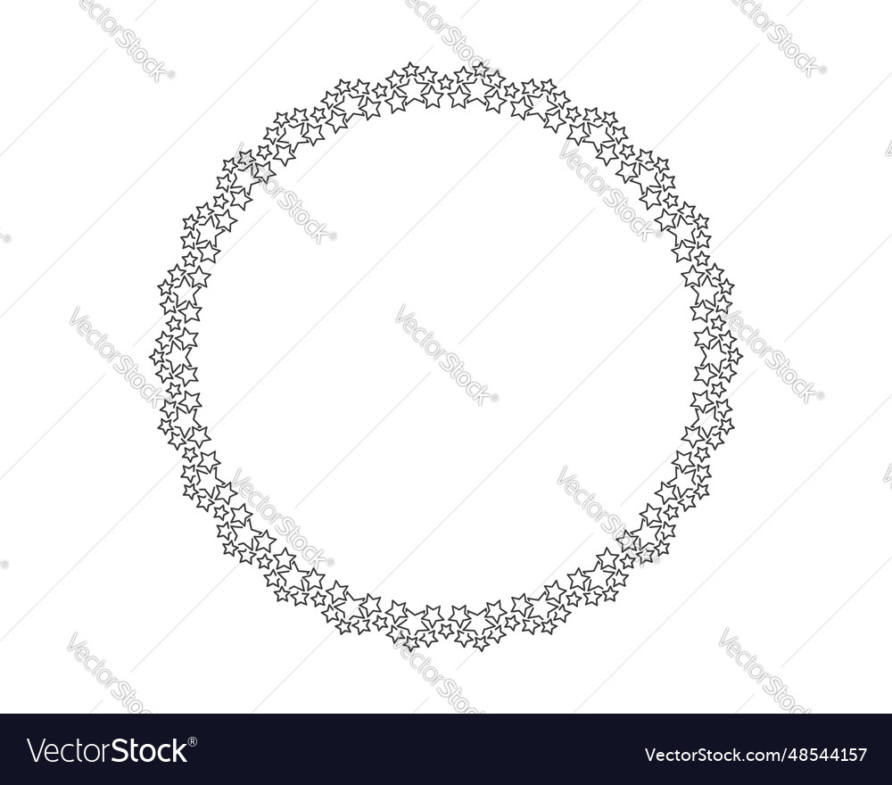 Start Dekorationsrahmen in Sternen abstrakt rund