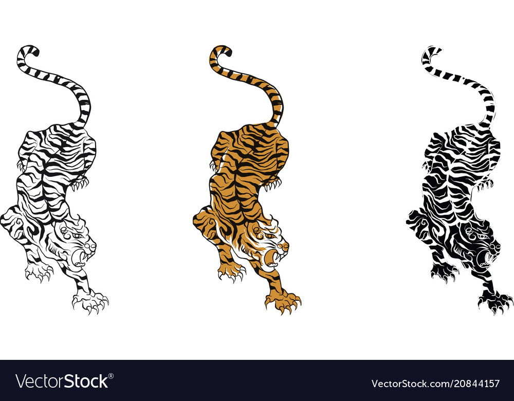 Thai traditional tattoo painting Royalty Free Vector Image