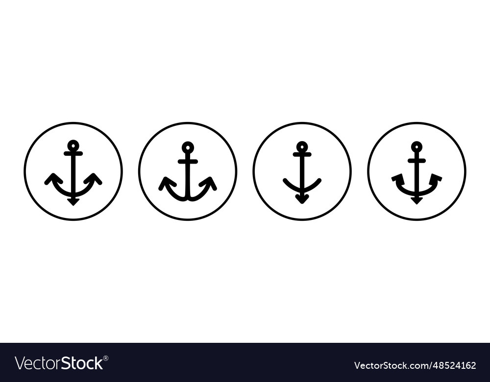 Anchor icon sign marine symbol