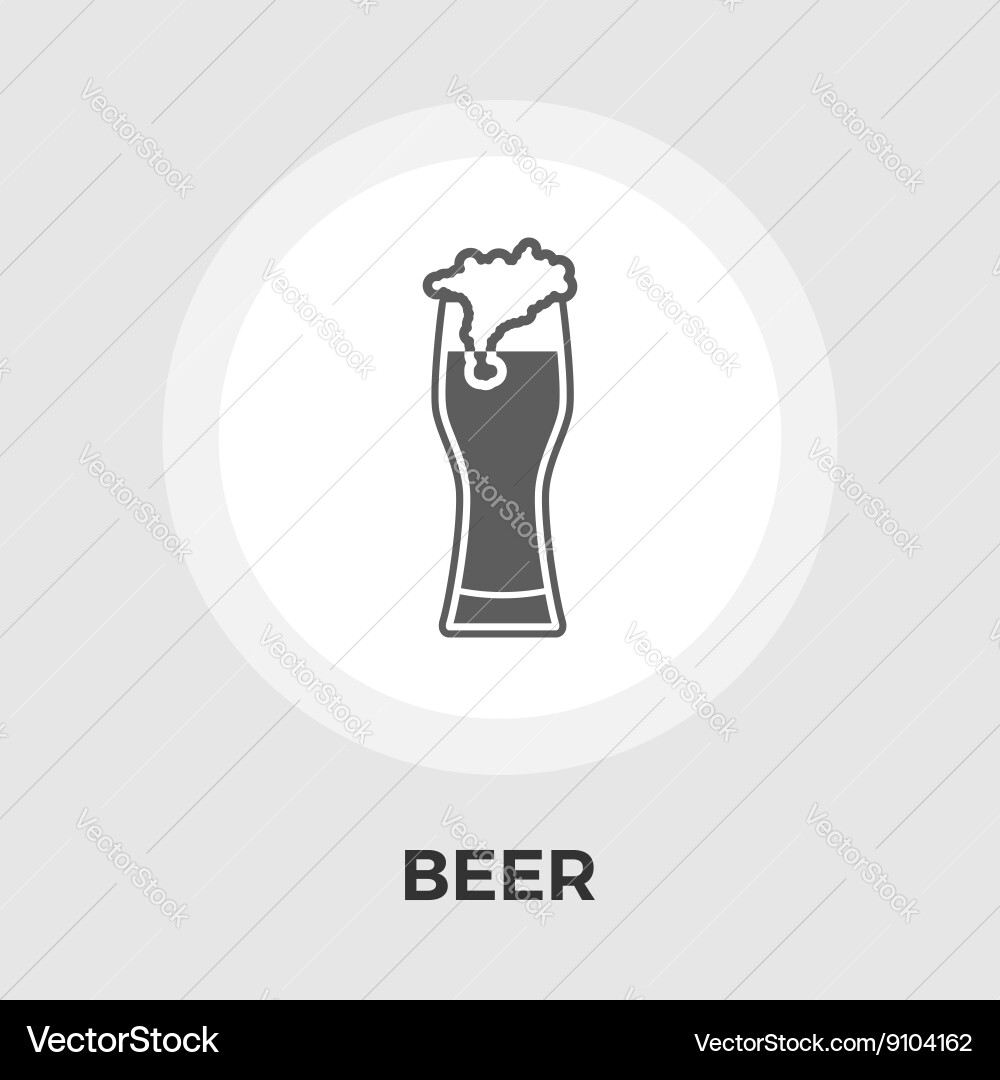 Beer flat icon Royalty Free Vector Image - VectorStock