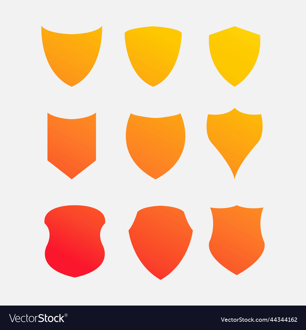 Colorful shield Royalty Free Vector Image - VectorStock