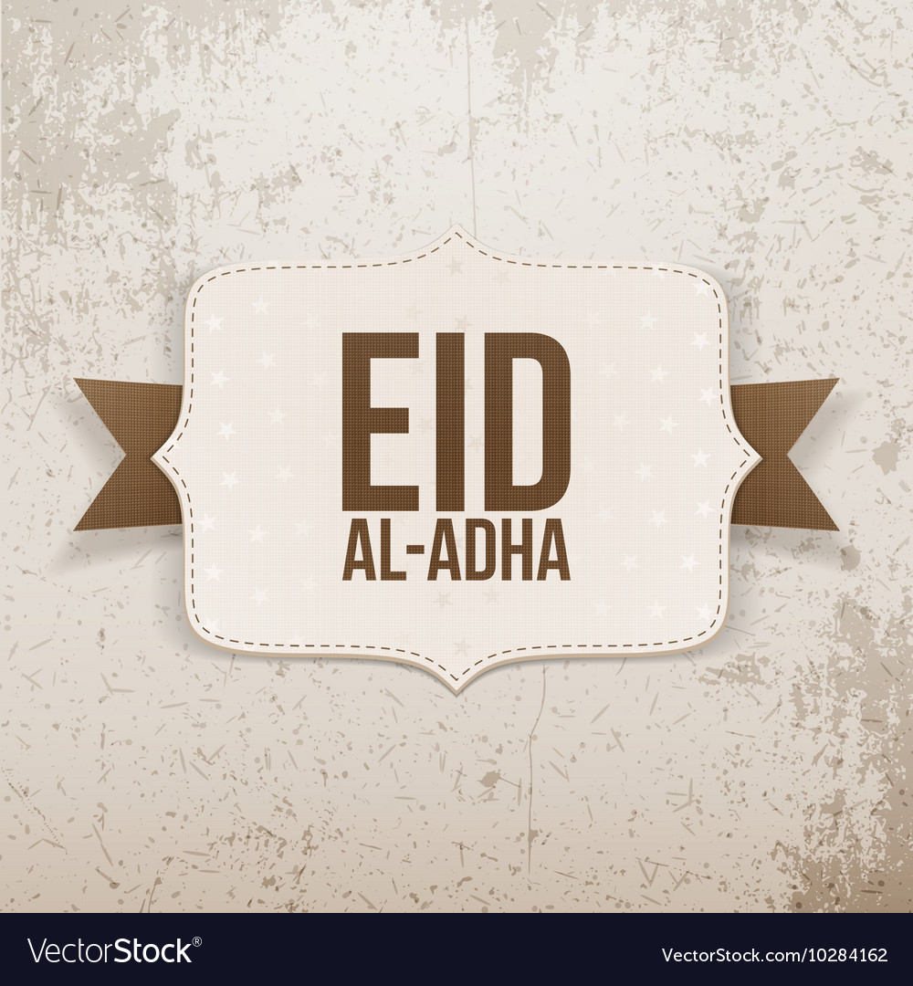 Eid al-adha festive paper emblem