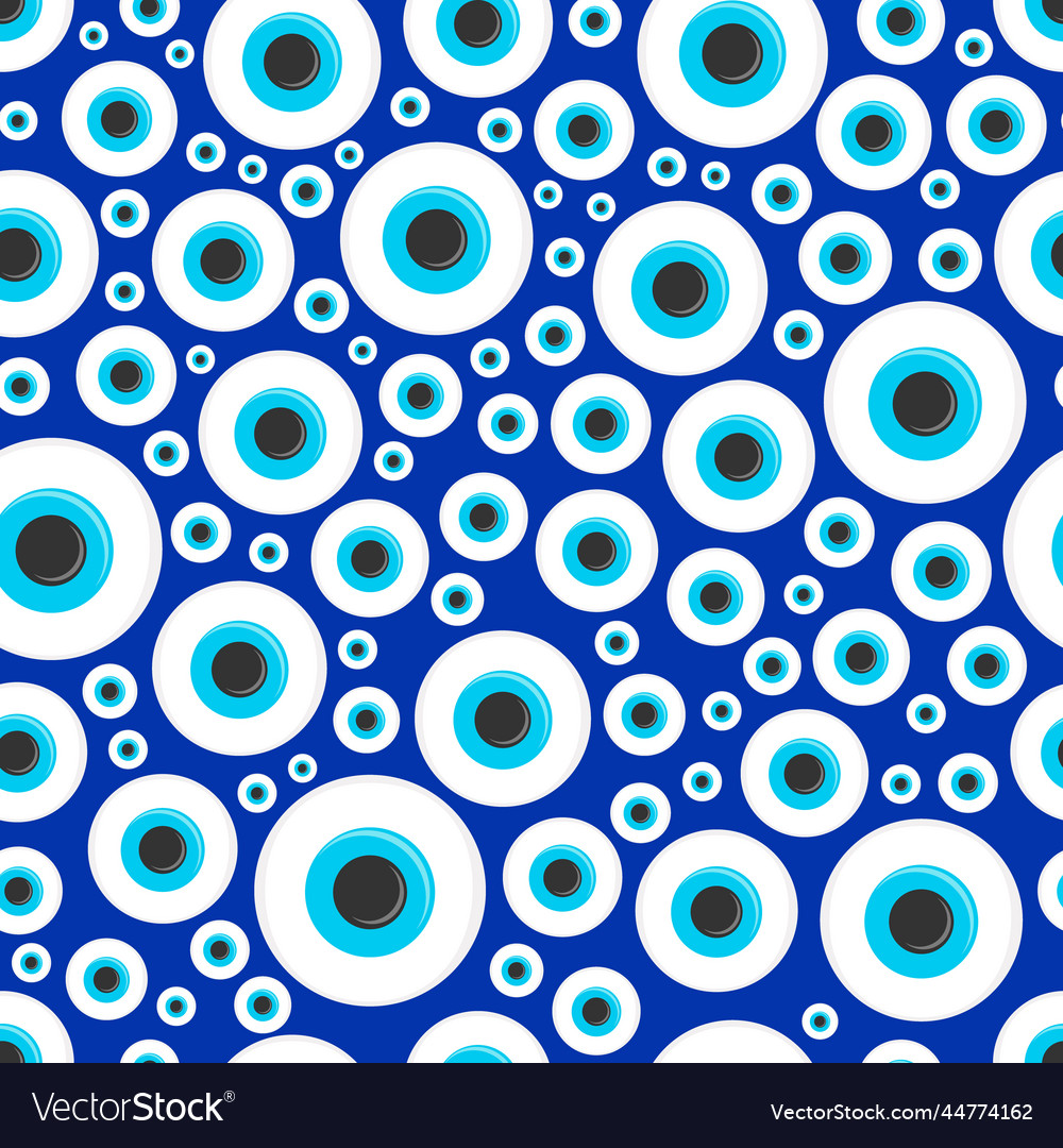 Evil eye ethnic pattern mystic greek blue amulet Vector Image