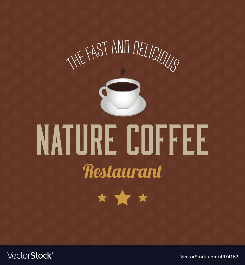 Isolated coffee icon with text and stars