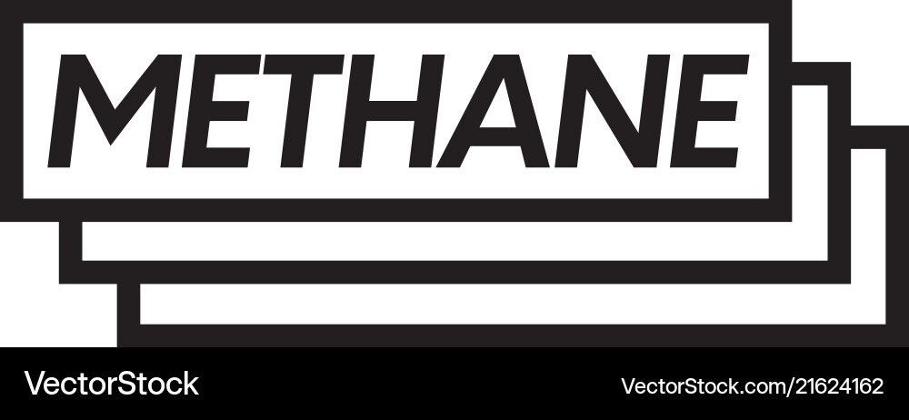Methane stamp on white Royalty Free Vector Image