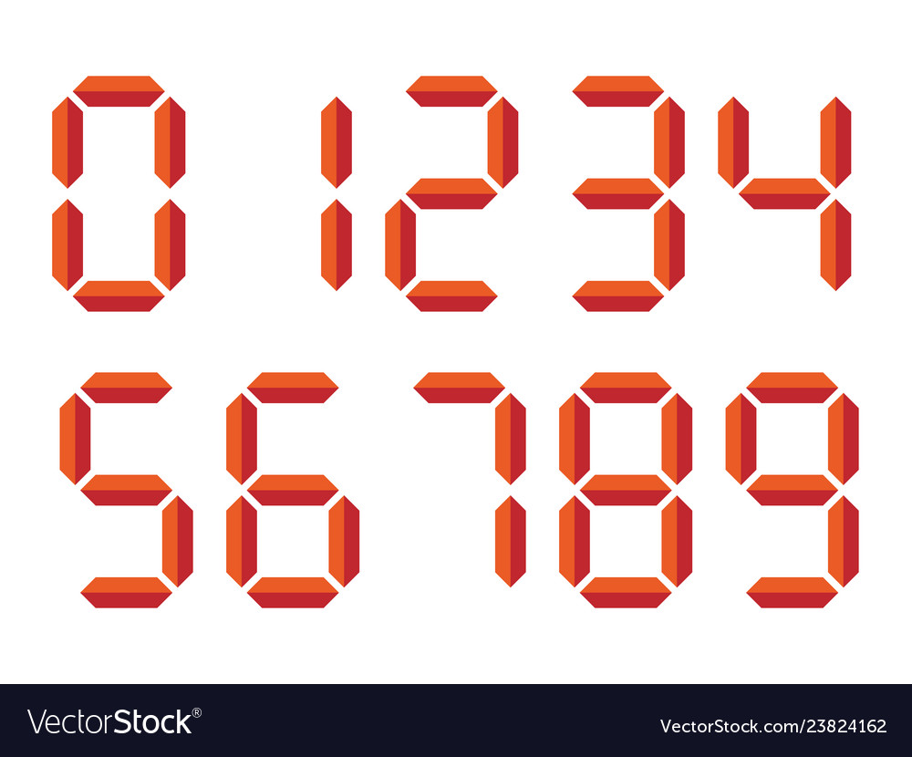 Seven segment display numbers