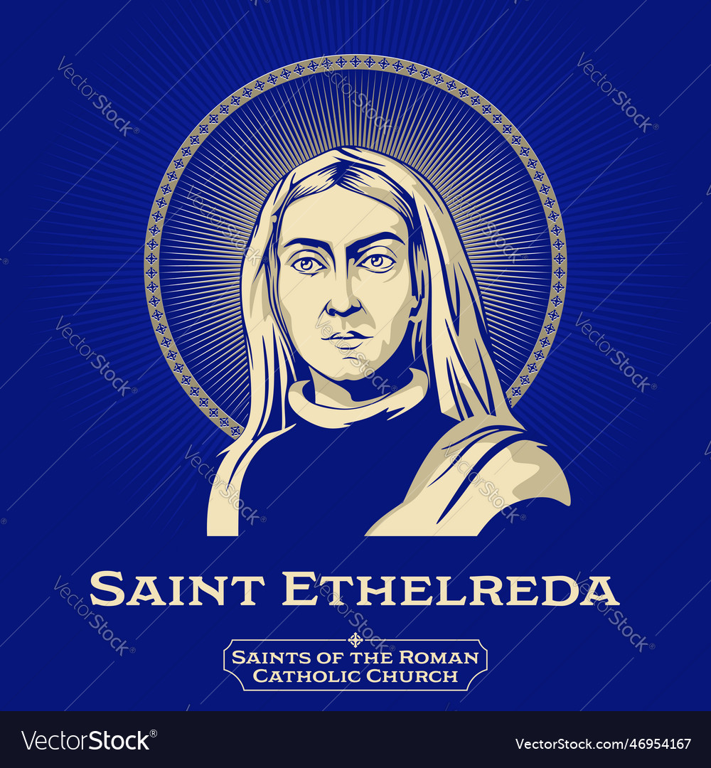 Catholic saints ethelreda Royalty Free Vector Image