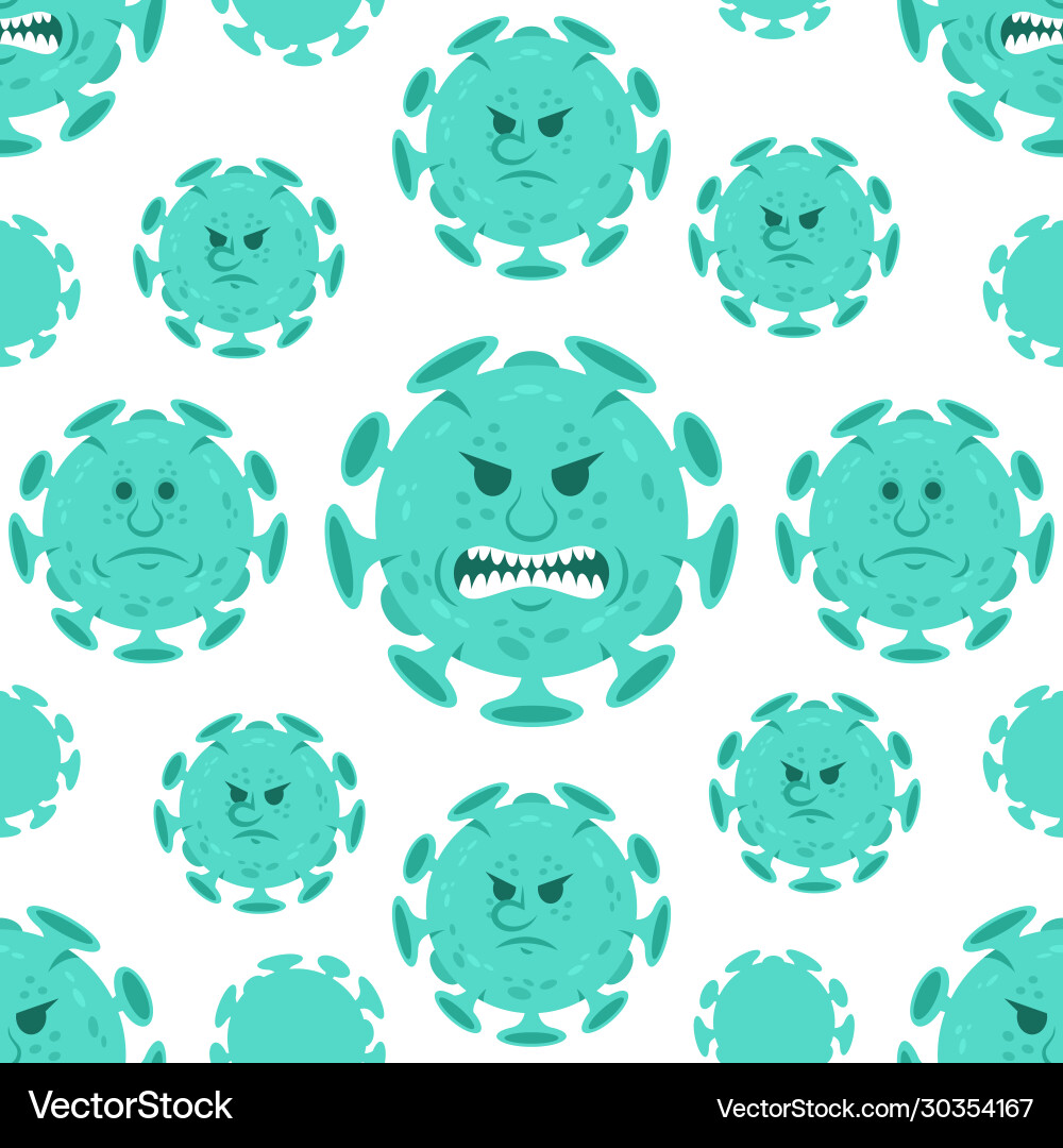 Coronavirus covid-19 seamless pattern Royalty Free Vector