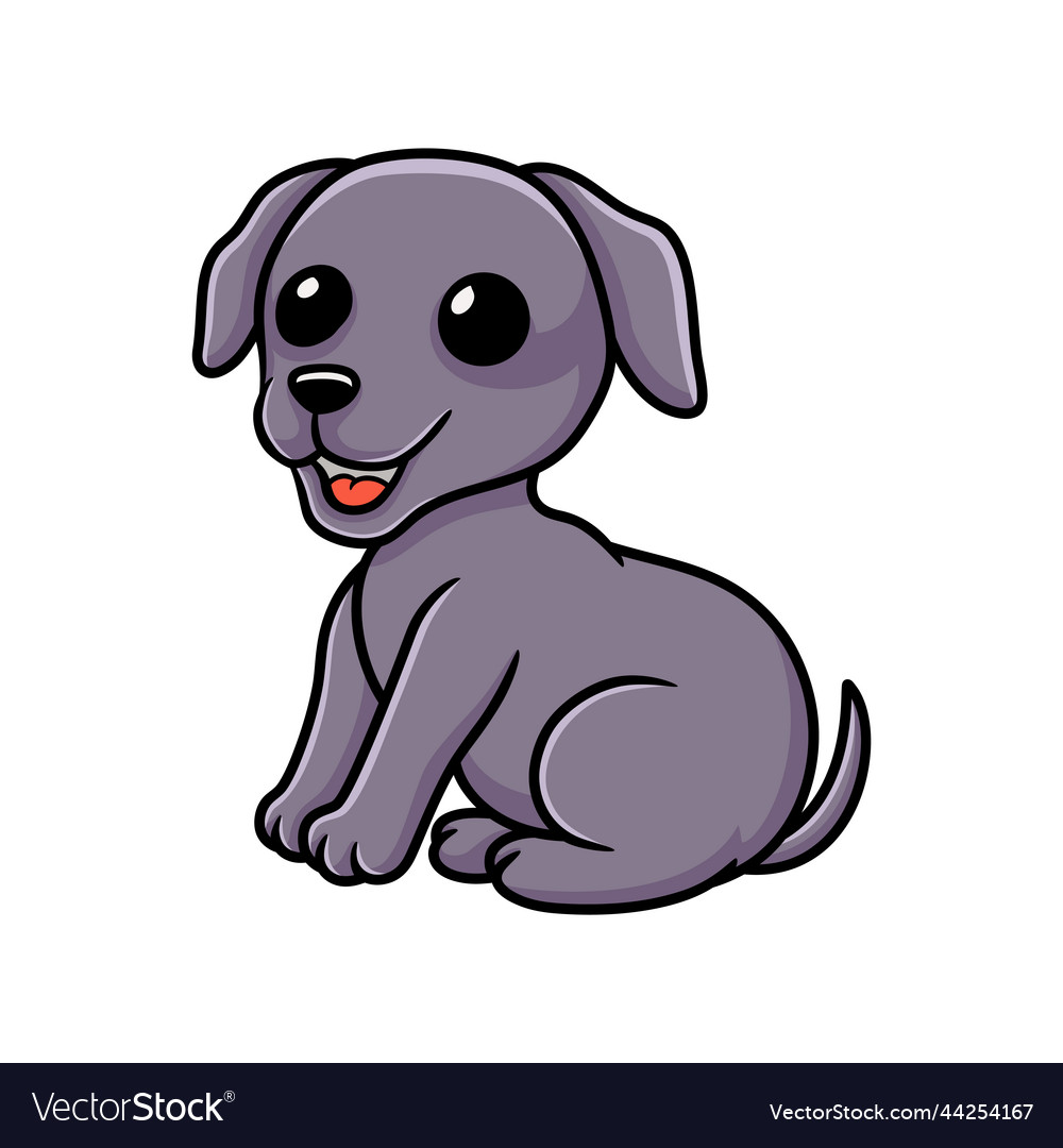 Weimaraner Hund Cartoon sitzen