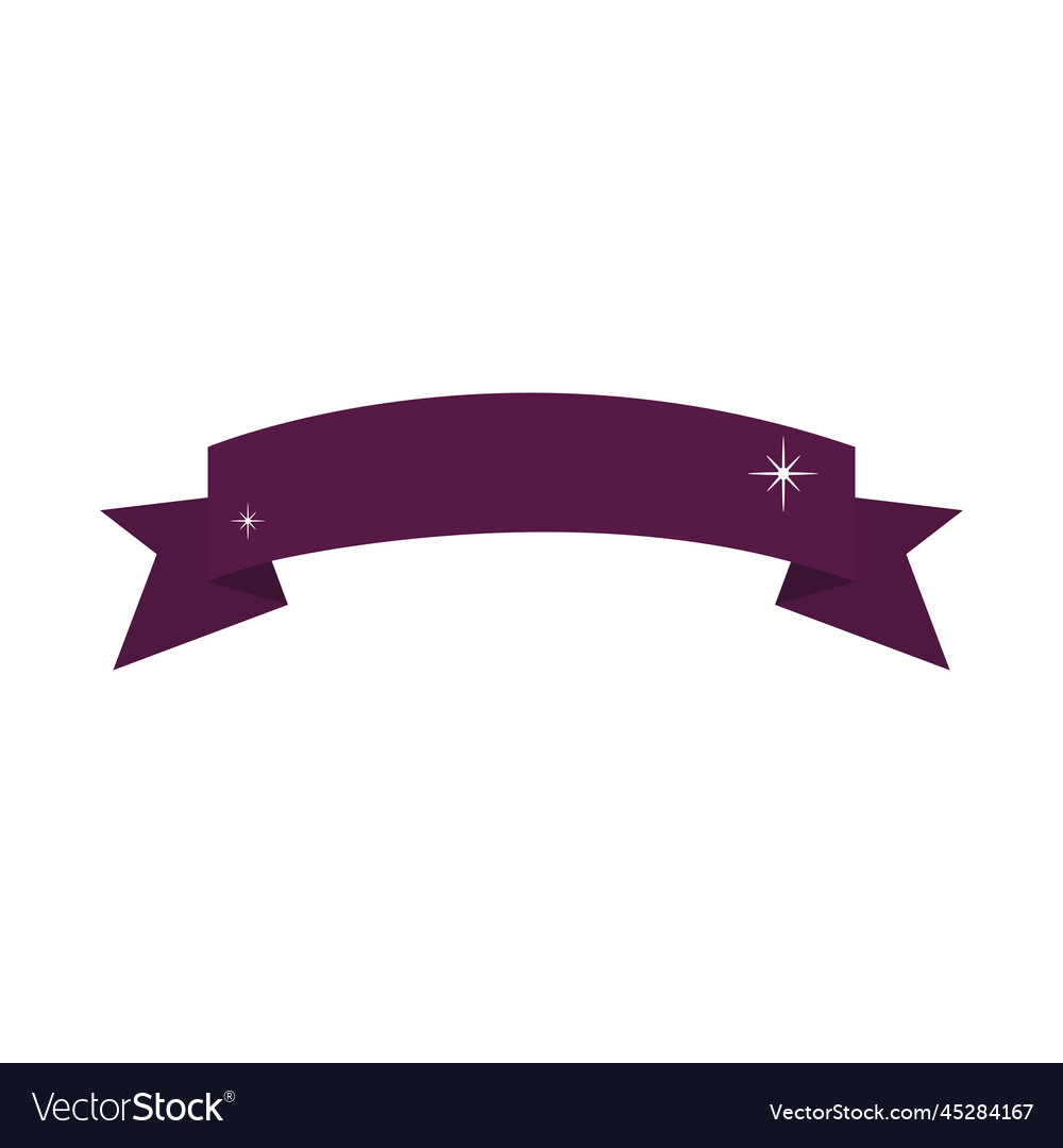 Decorative purple ribbon