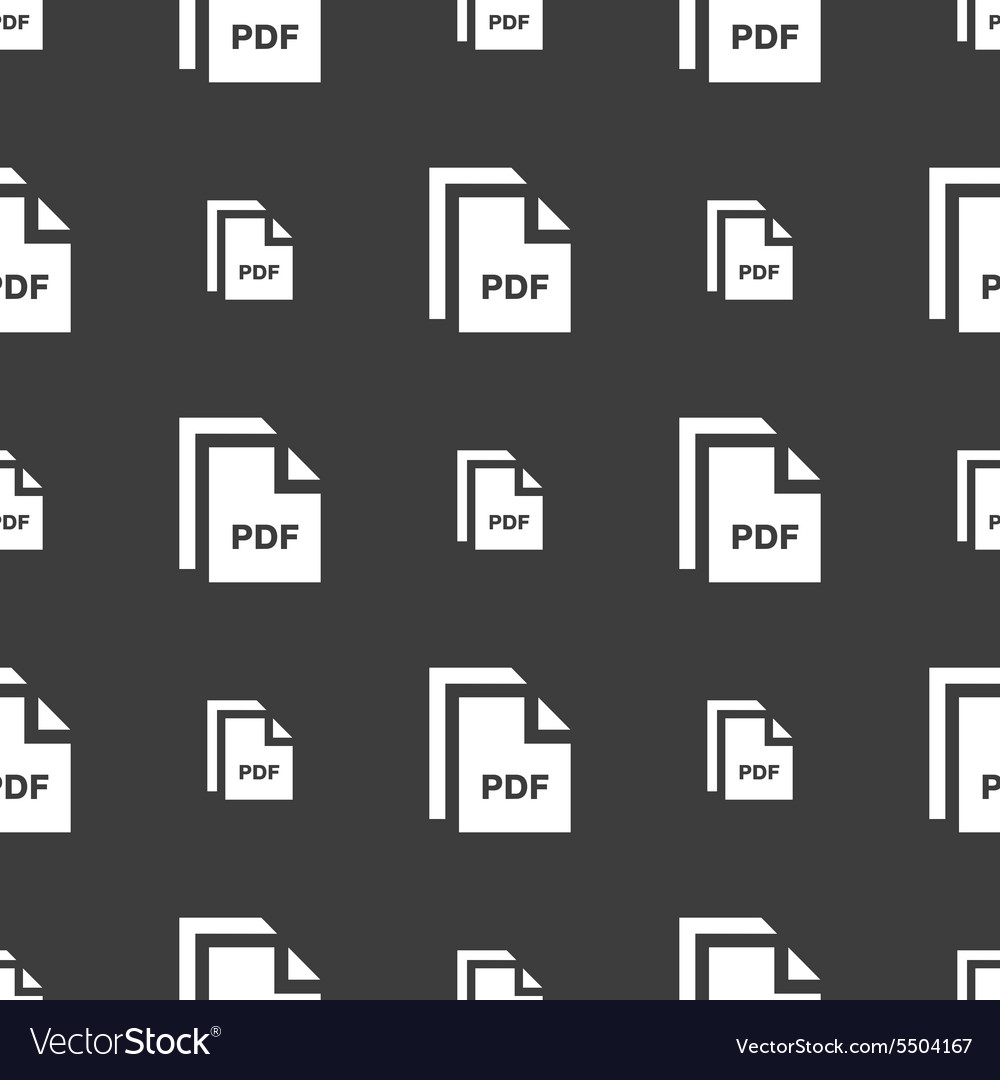 File pdf icon sign seamless pattern on a gray