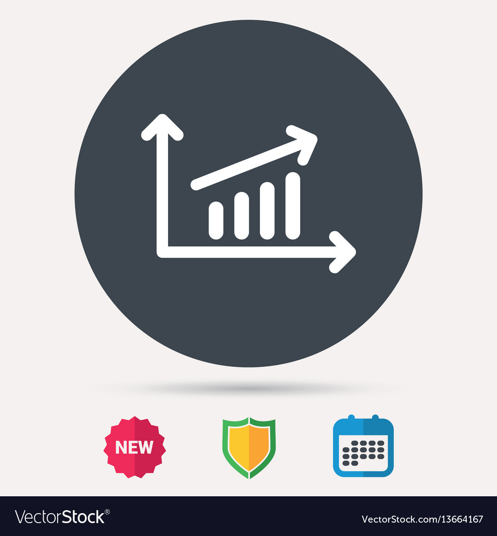 Graph icon business analytics chart sign Vector Image