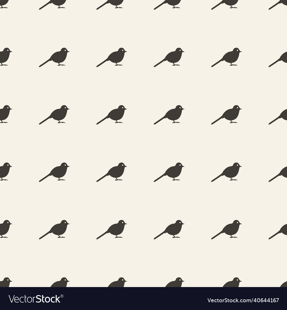 Seamless bird silhouette pattern repeating