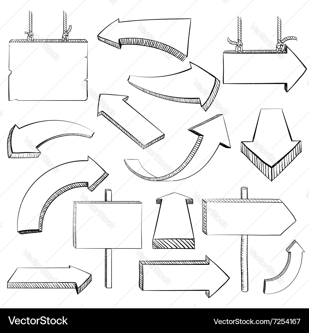 Set arrows Royalty Free Vector Image - VectorStock
