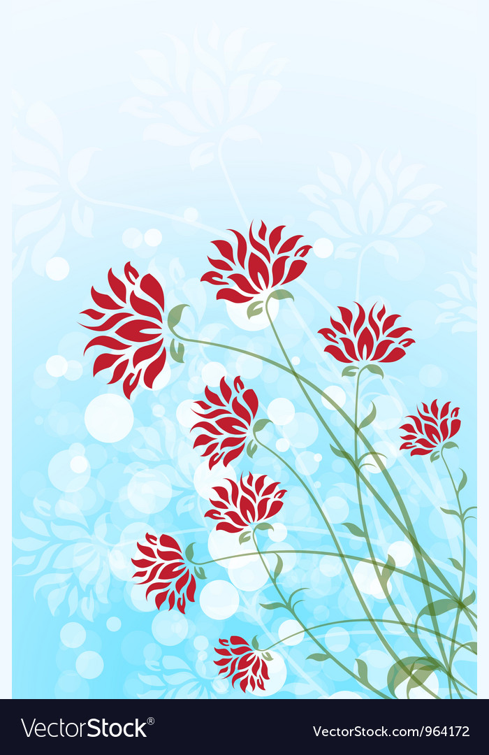 Abstract flower background with sparkles