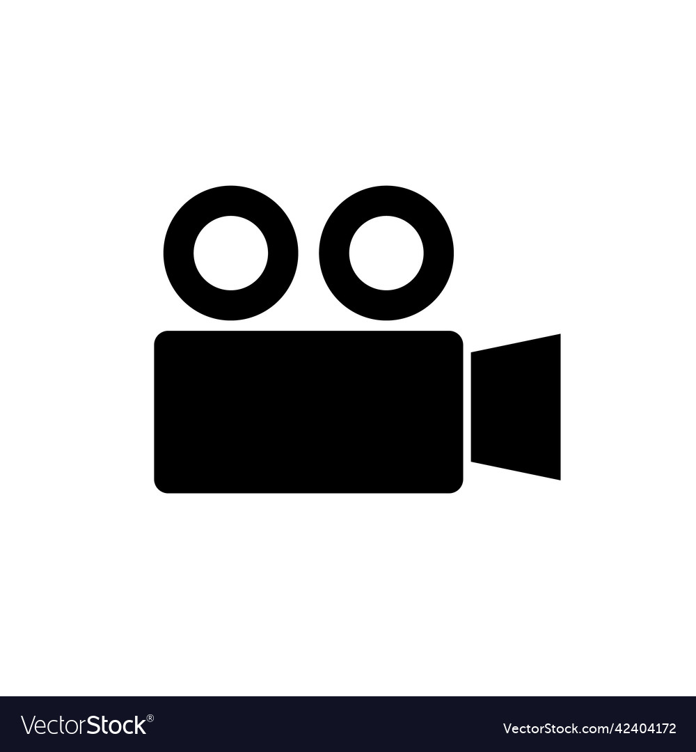 Cinema camera silhouette icon Royalty Free Vector Image