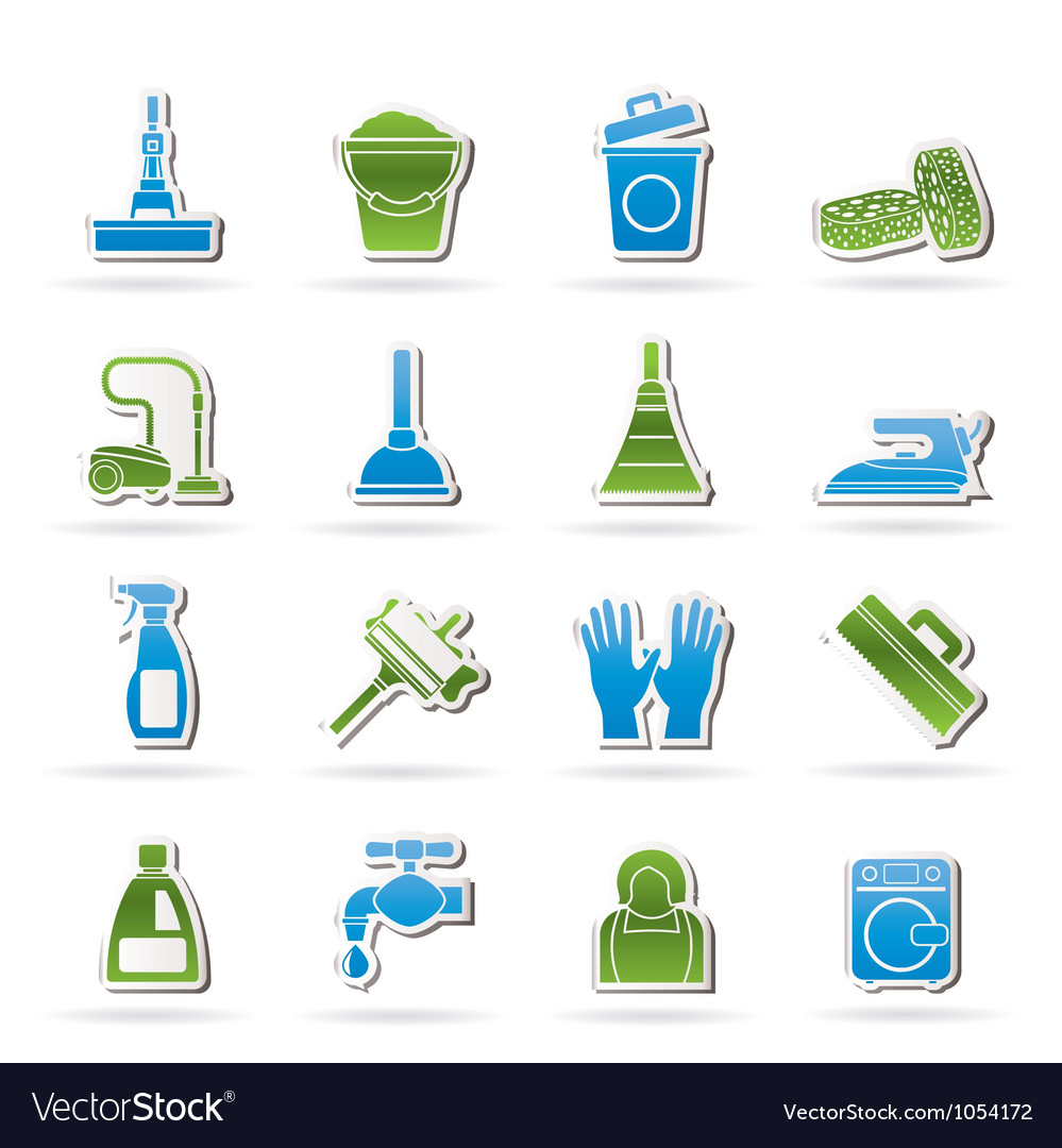 Cleaning and hygiene icons