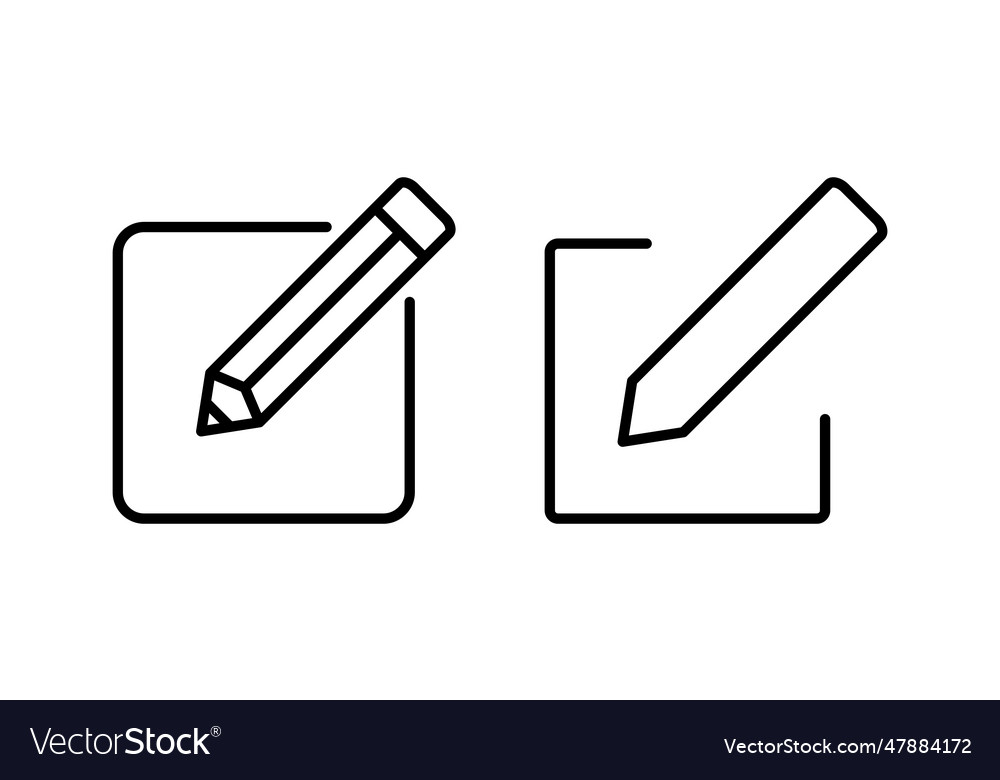 Edit icon edit document sign and symbol pencil Vector Image image.