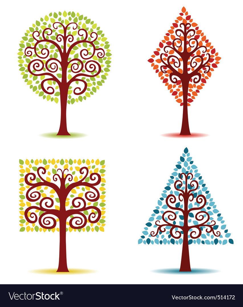 Four geometrical trees